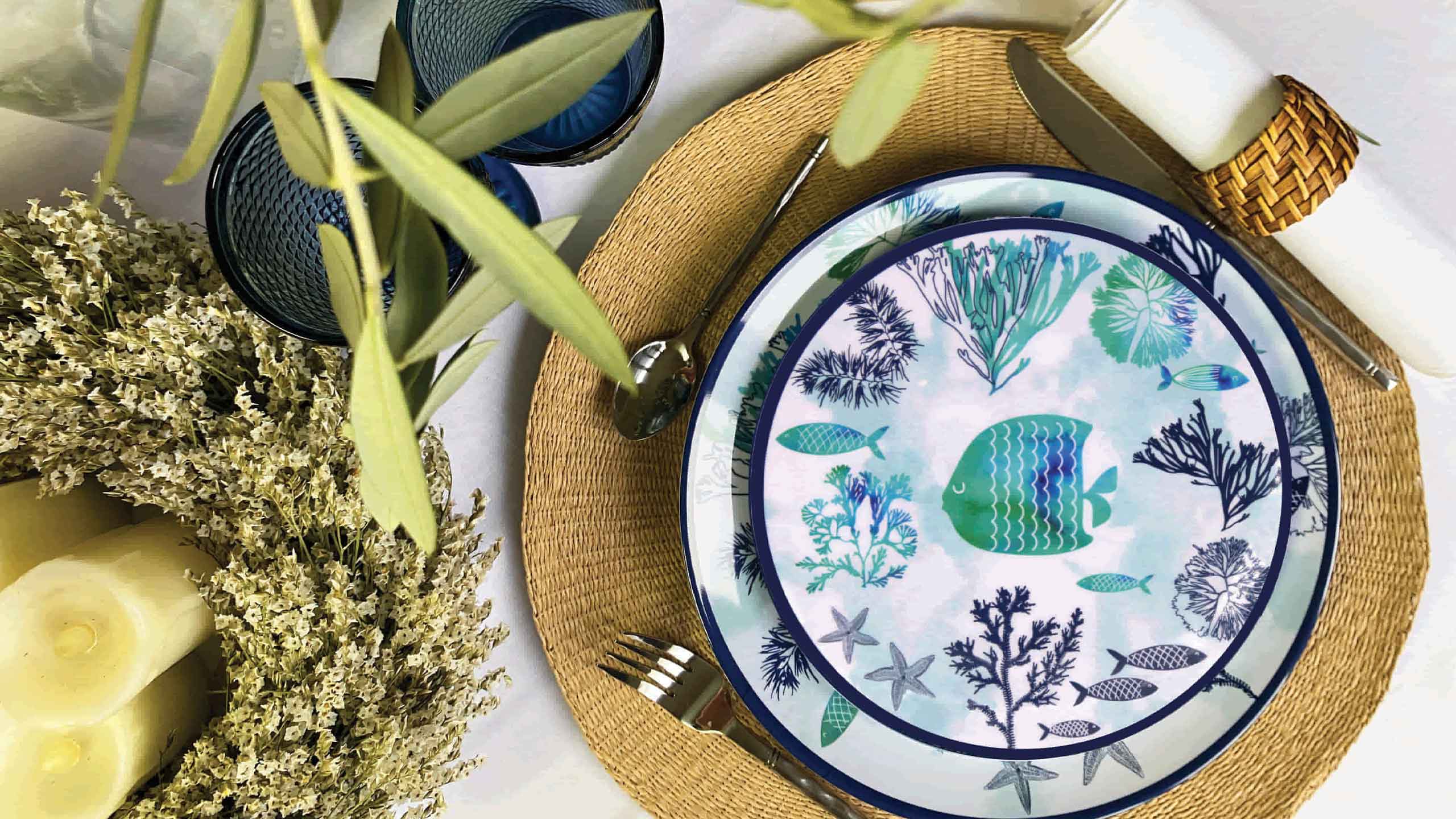 Plates in melamine-Les Jardins de la Comtesse en