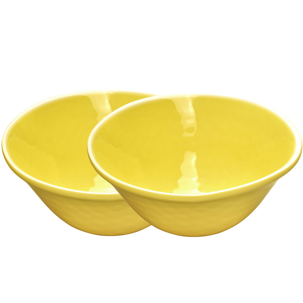 Bowl in melamine - Yellow. 2 pieces
