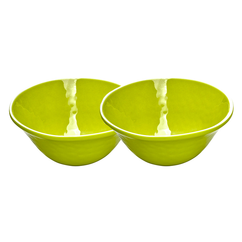 Bowl in melamine - Green. 2 pieces
