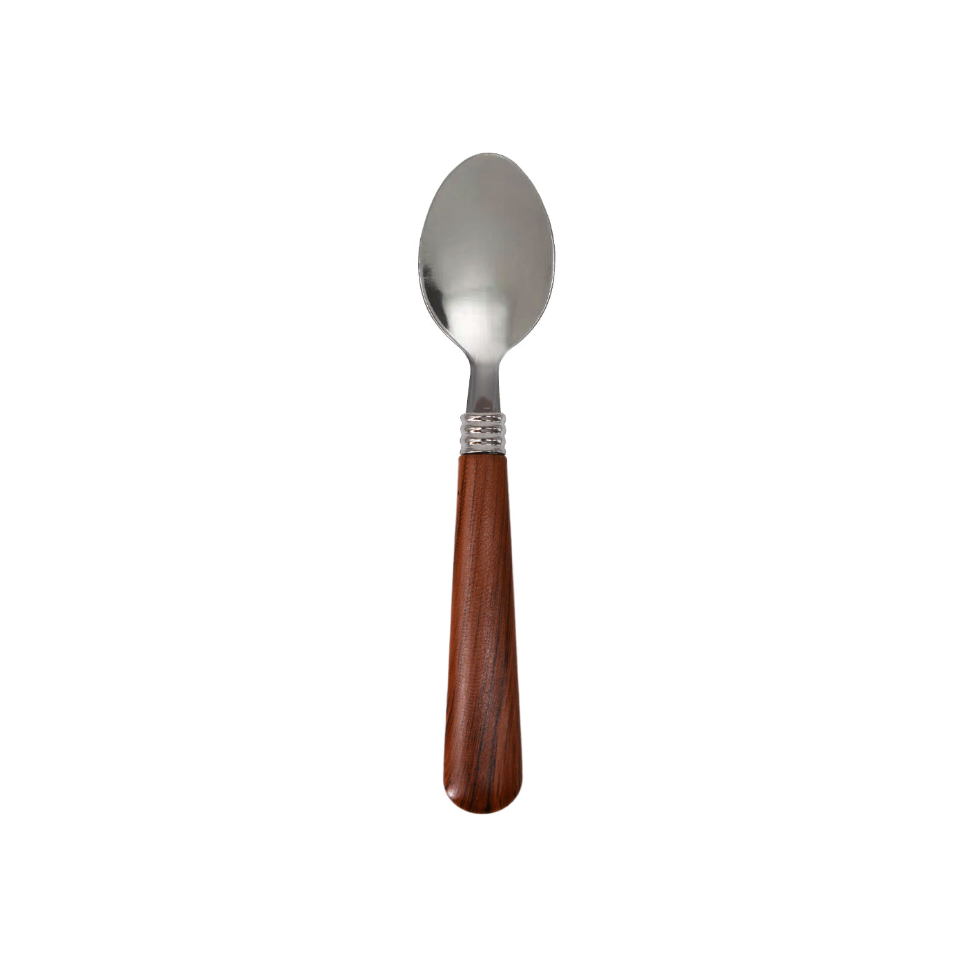 Brown imitation wood triple ring spoon