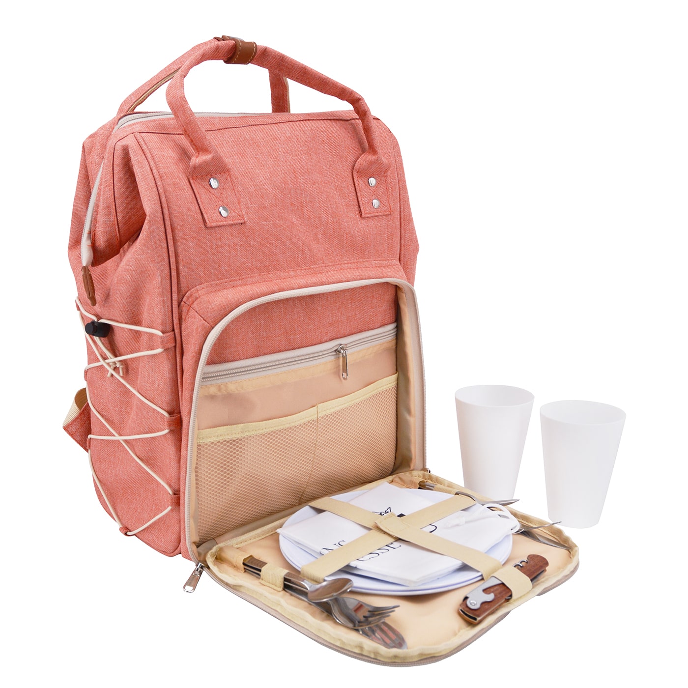 Picnic backpack "Escapade" Pink - 2 persons