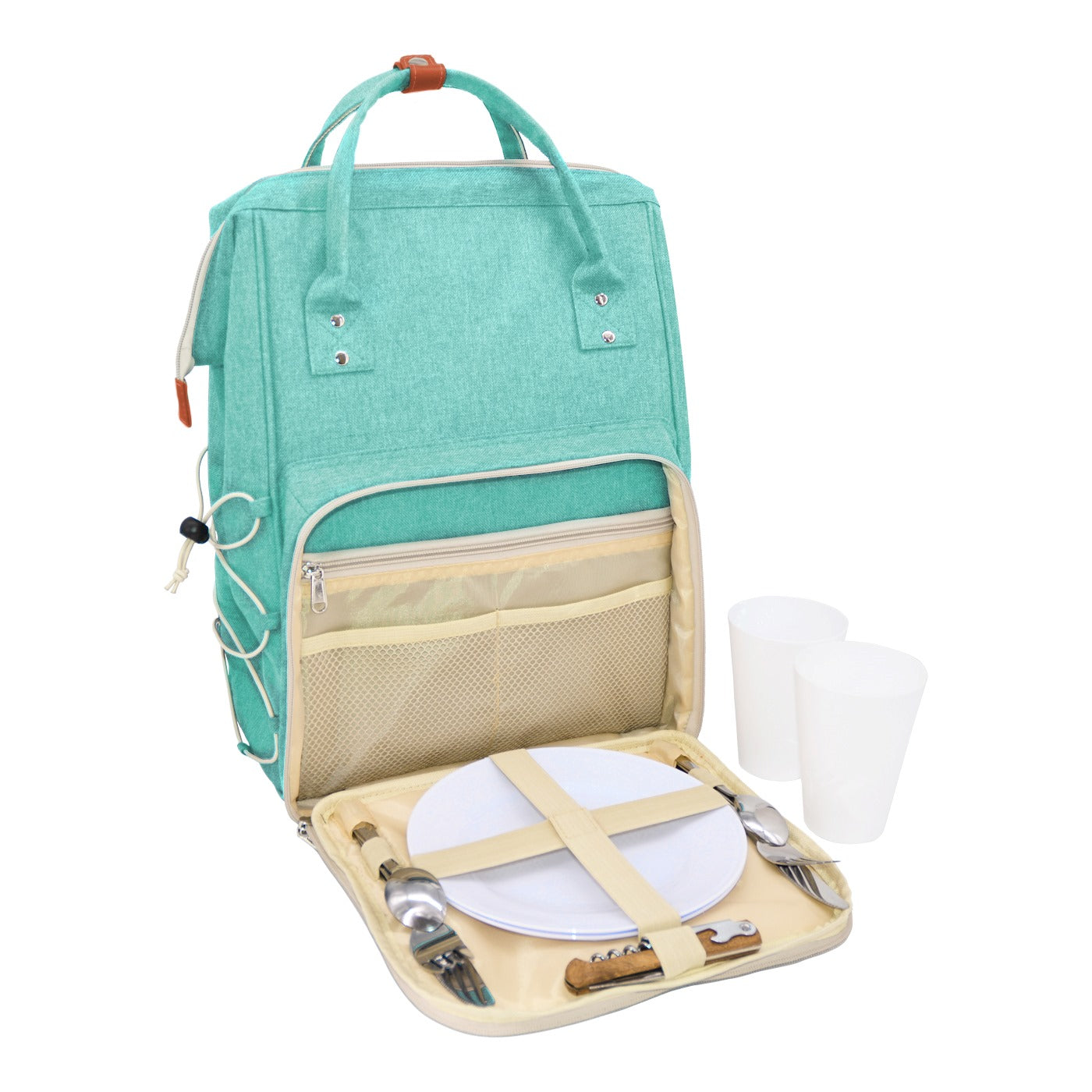 Turquoise Picnic Backpack - 2 persons