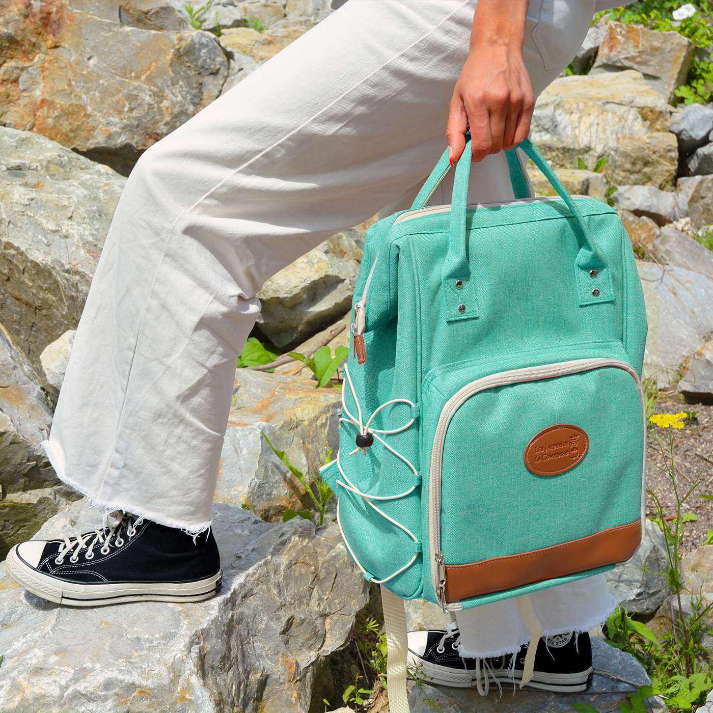 Turquoise Picnic Backpack - 2 persons