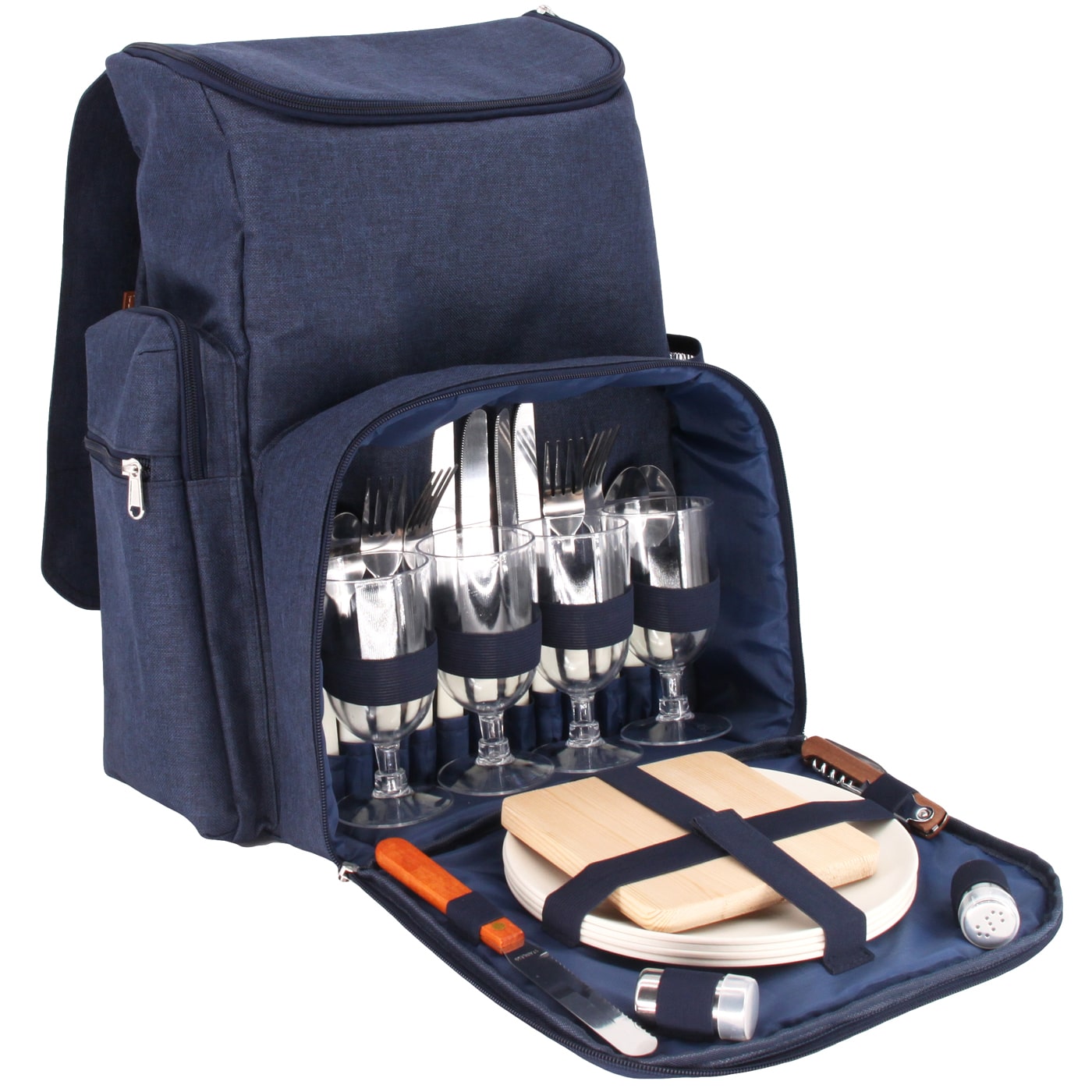 Picnic backpack "Escapade" Blue - 4 persons