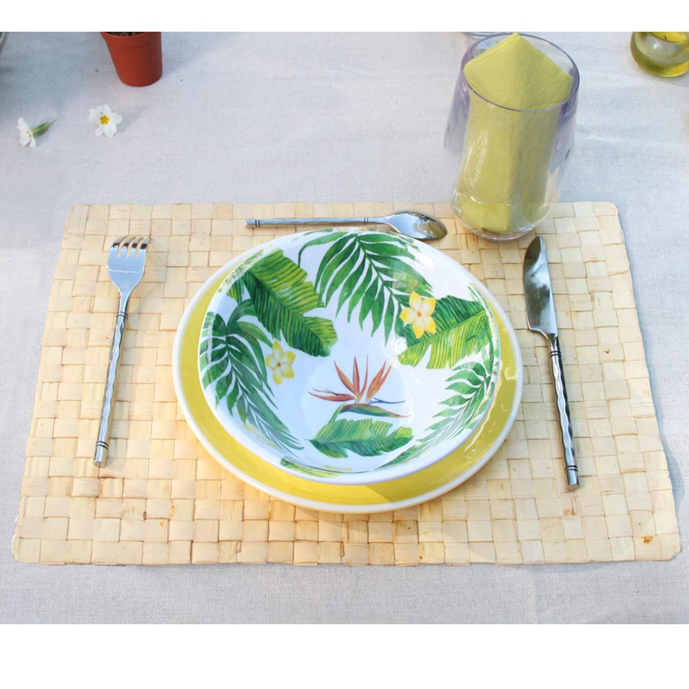 Bowl in melamine - Exotic Flowers. 2 pieces