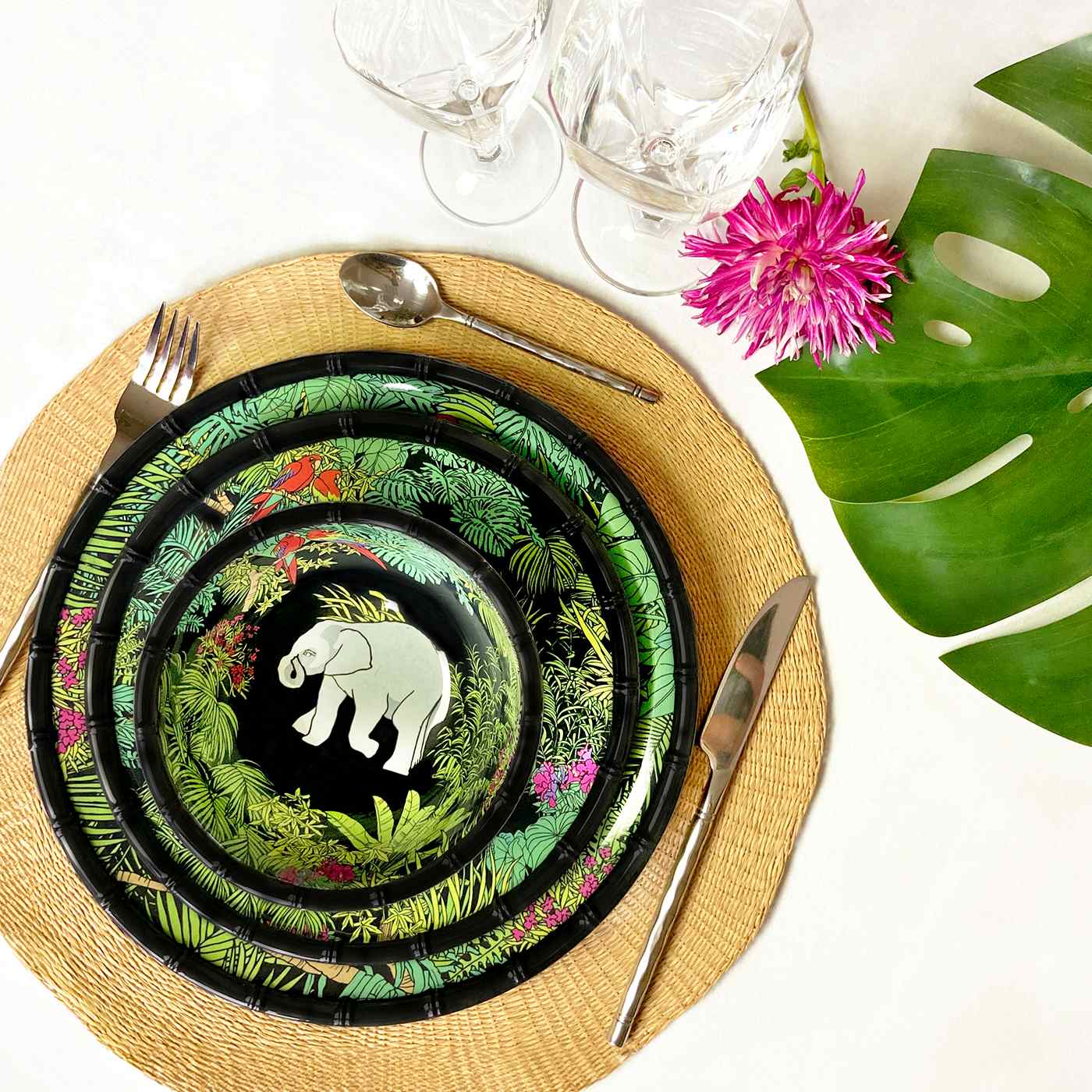 Small bowl in black melamine - Ø 15 cm