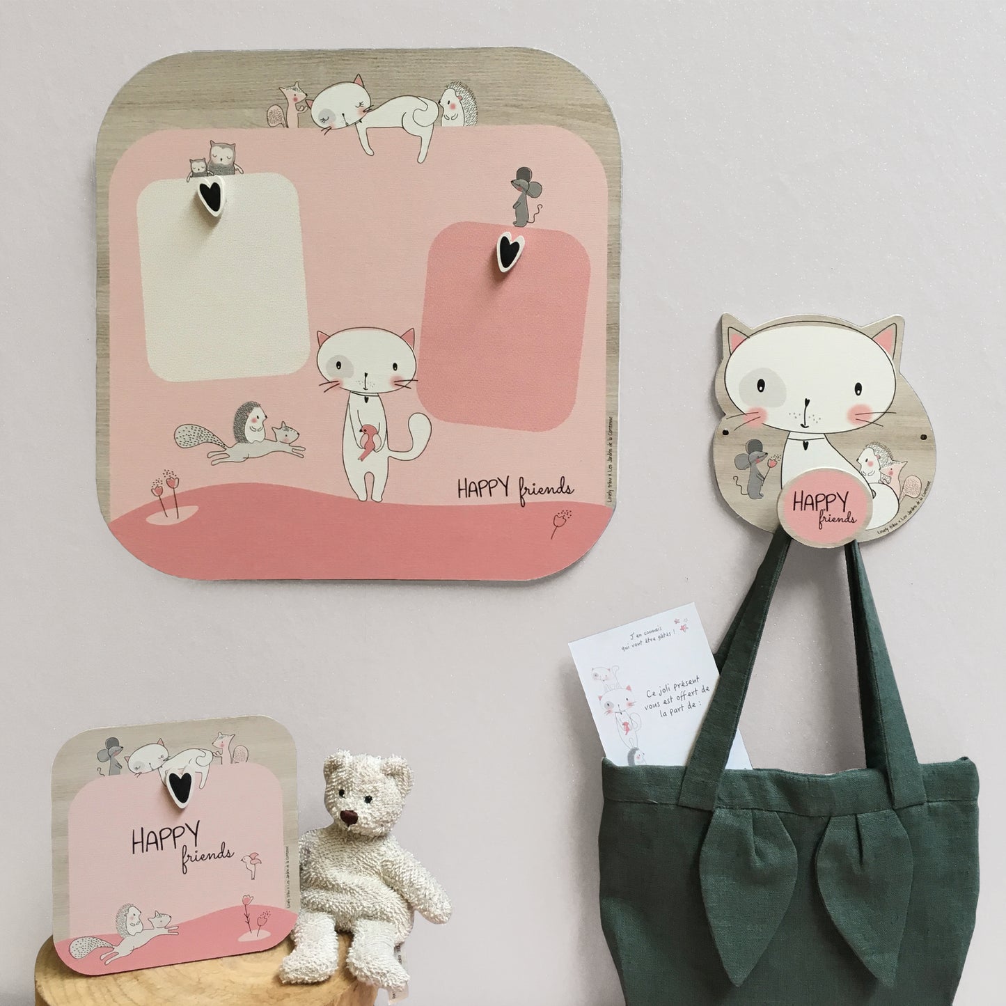 Picture frame with wooden magnet Lily the Cat