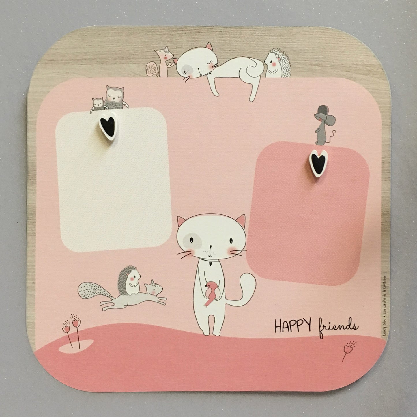 Picture frame with wooden magnet Lily the Cat