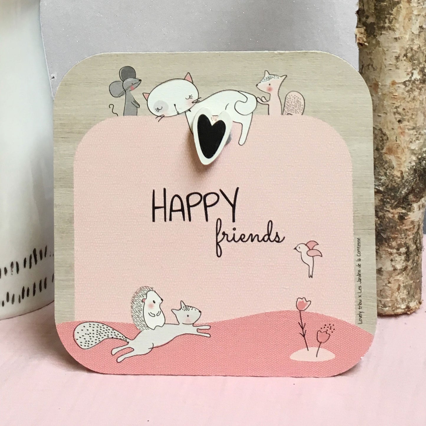 Wooden photo collage with magnet Lily the Cat