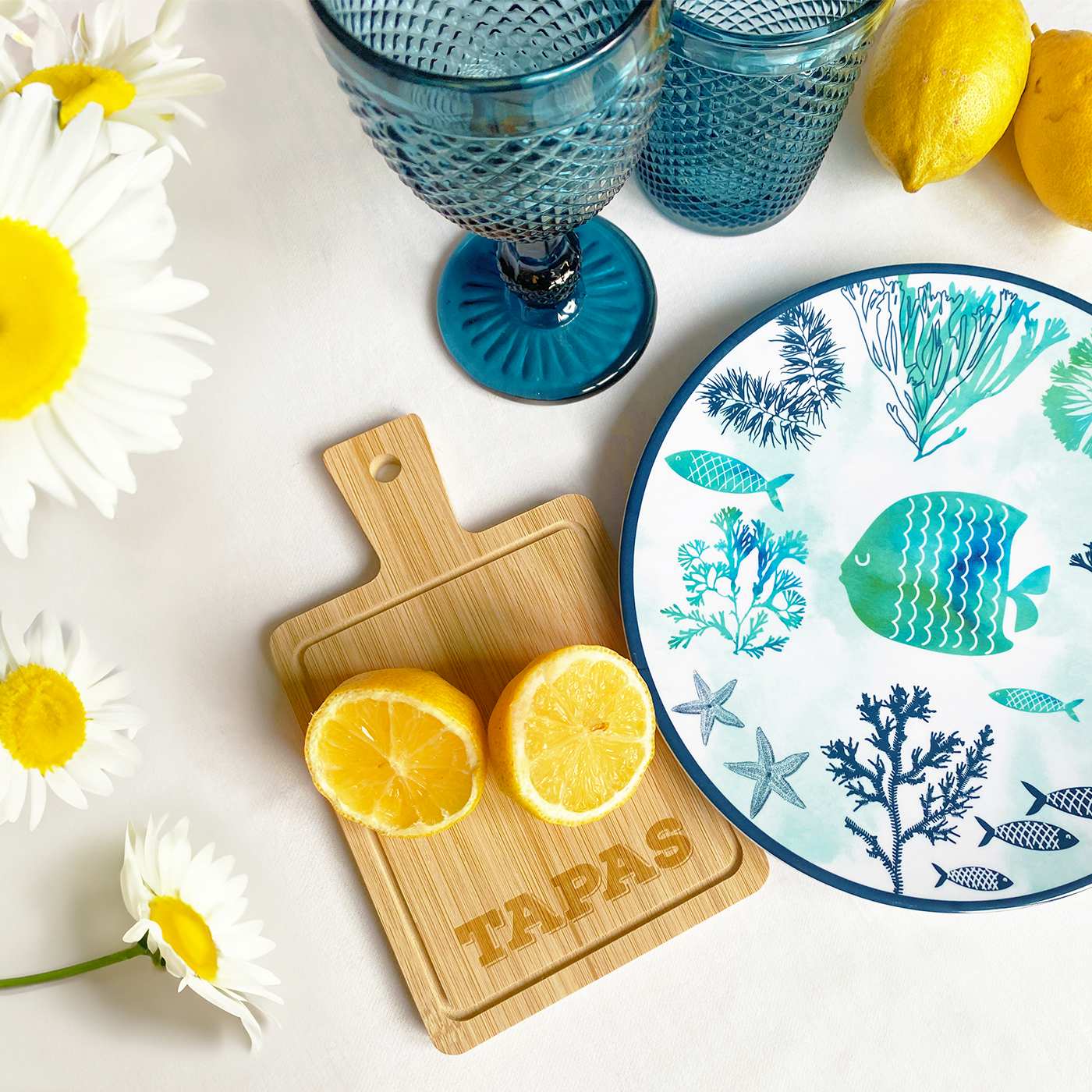 Small dessert plate in melamine - Ø 21,5 cm - Caribbean