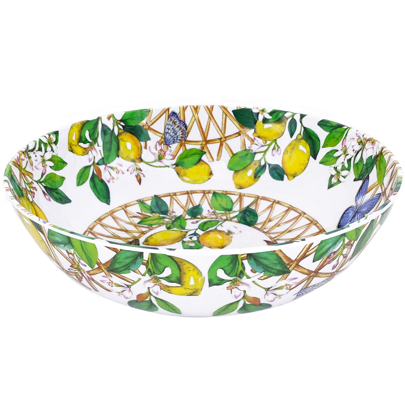 Large salad bowl in melamine with lemons - Ø 31 cm