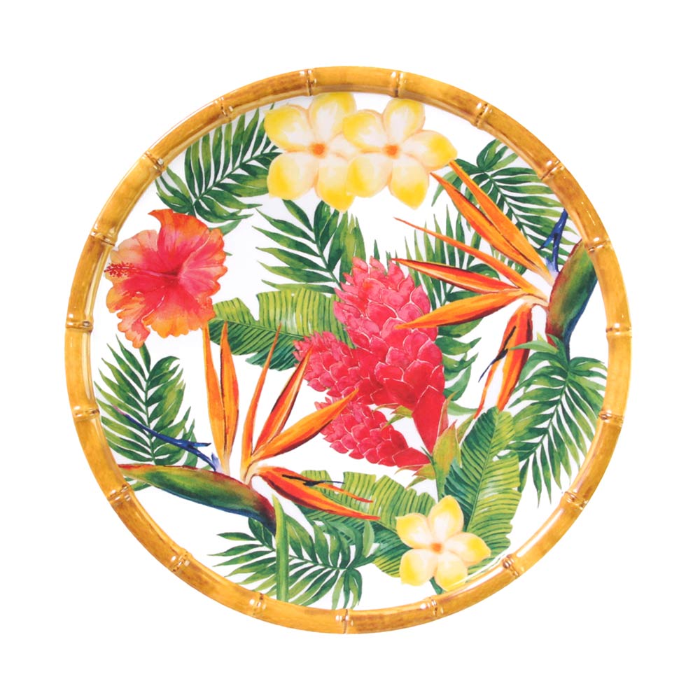 Small melamine dessert plate 23 cm - Exotic Flowers