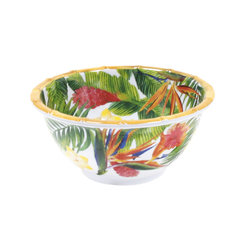 Small bowl in melamine with exotic flowers - Ø 15 cm