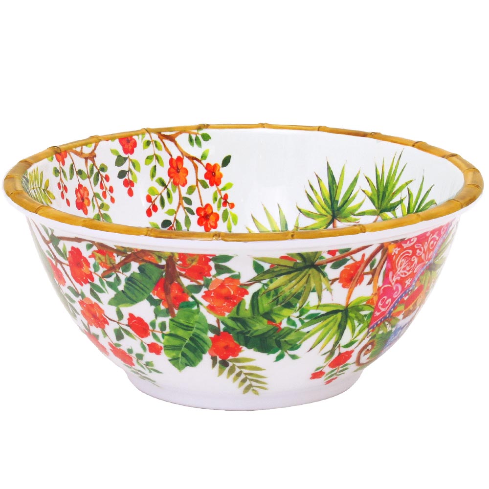 Deep salad bowl in melamine with monkeys - Ø 25 cm