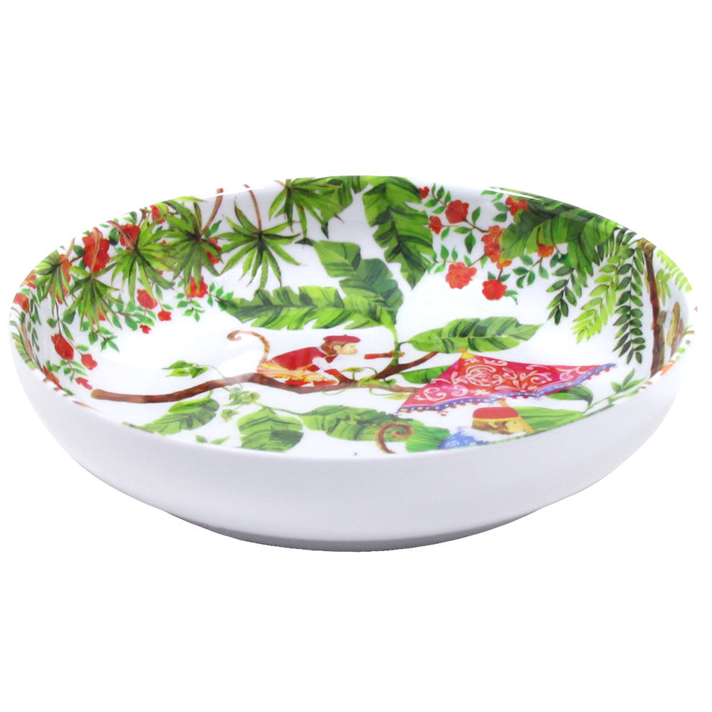 Soup / pasta plate in melamine with monkeys - Ø 20 cm