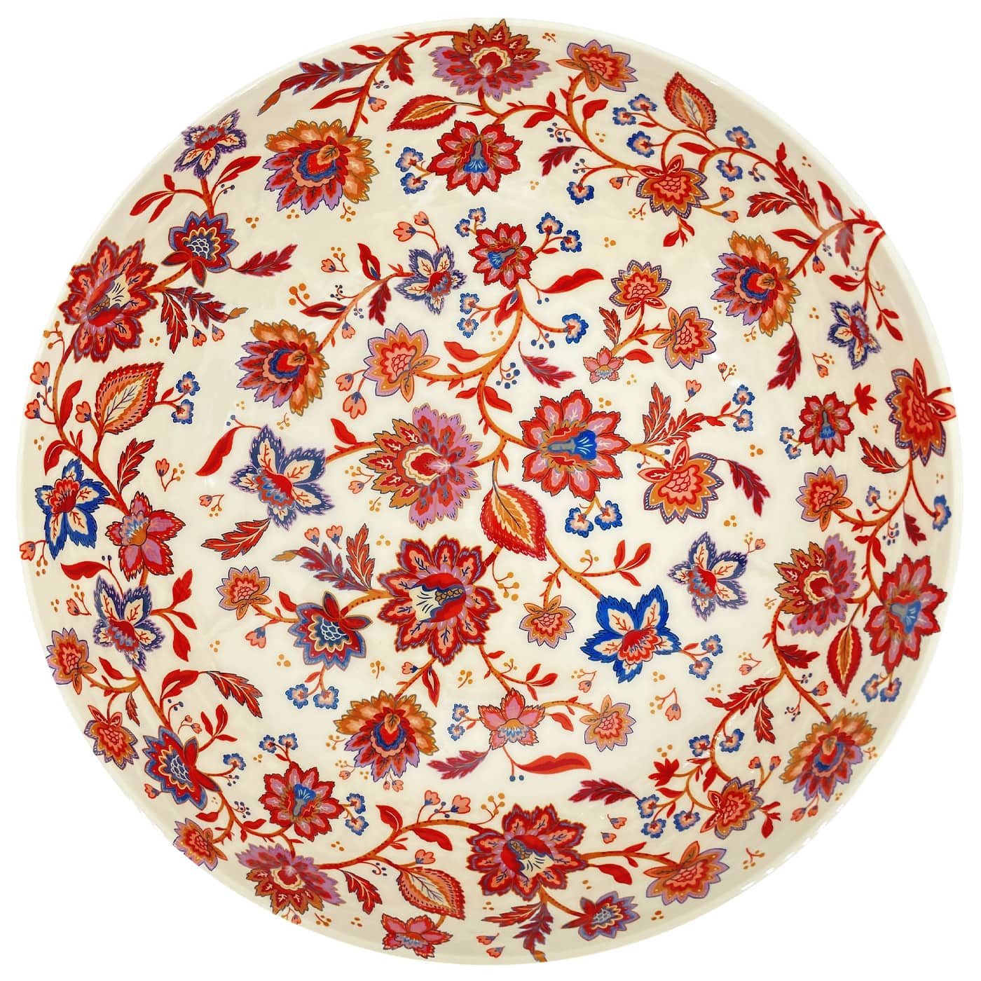 Large floral melamine salad bowl - Ø 31 cm