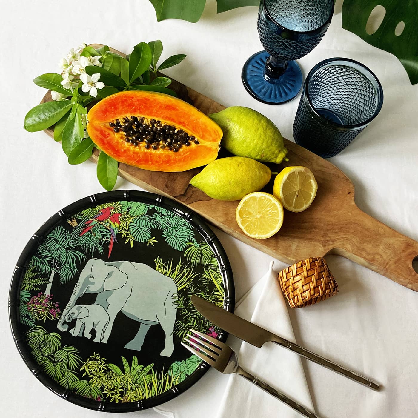 Small Dessert Plate - 100% melamine - 23 cm - Jungle