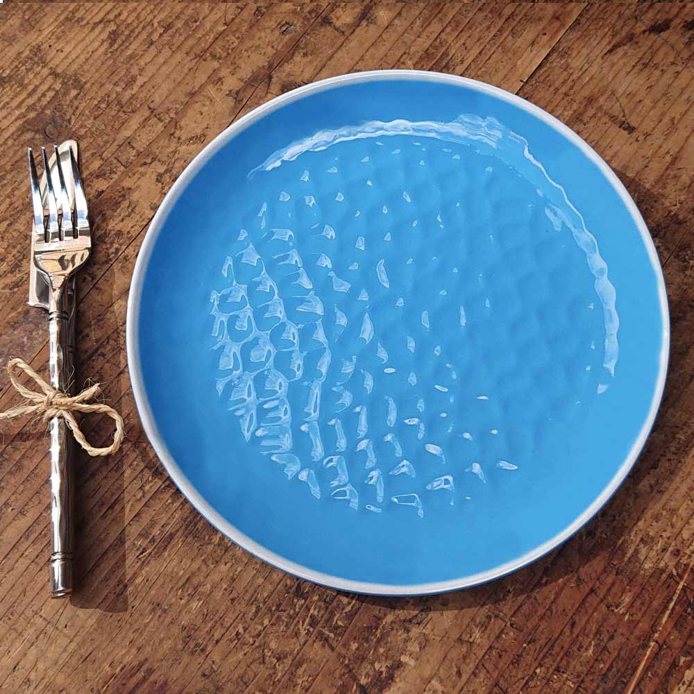 Small melamine plate - Blue. 2 pieces