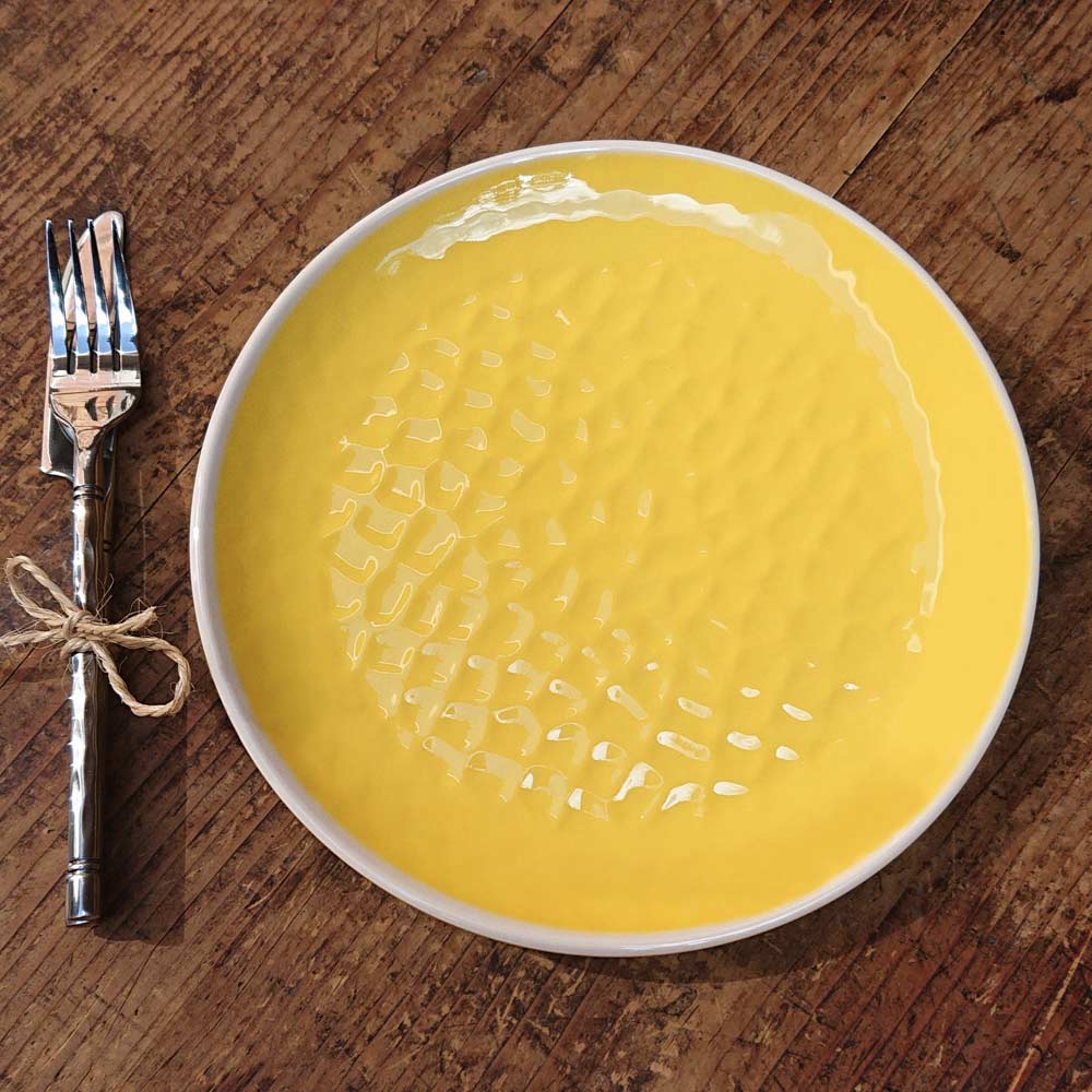 Small melamine plate - Yellow. 2 pieces