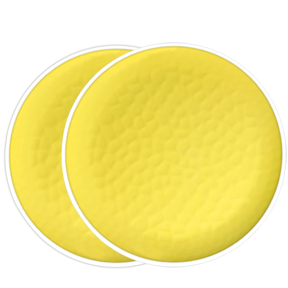 Small melamine plate - Yellow. 2 pieces