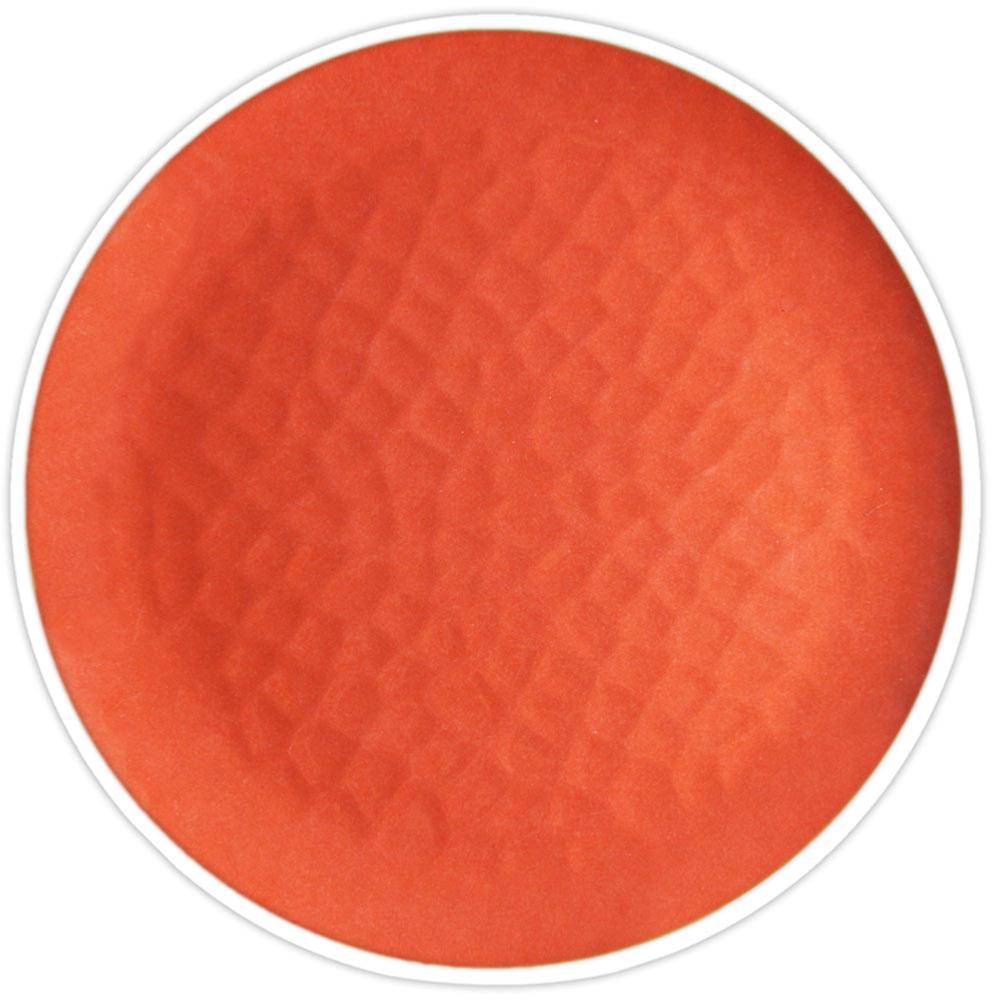 Large melamine dinner plate - Coral Red. 2 pieces