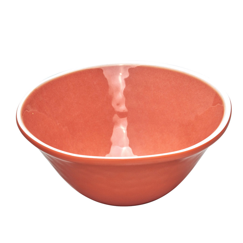 Bowl in melamine - Coral Red. 2 pieces