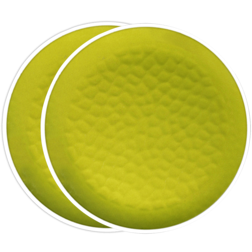 Large melamine dinner plate - Green. 2 pieces