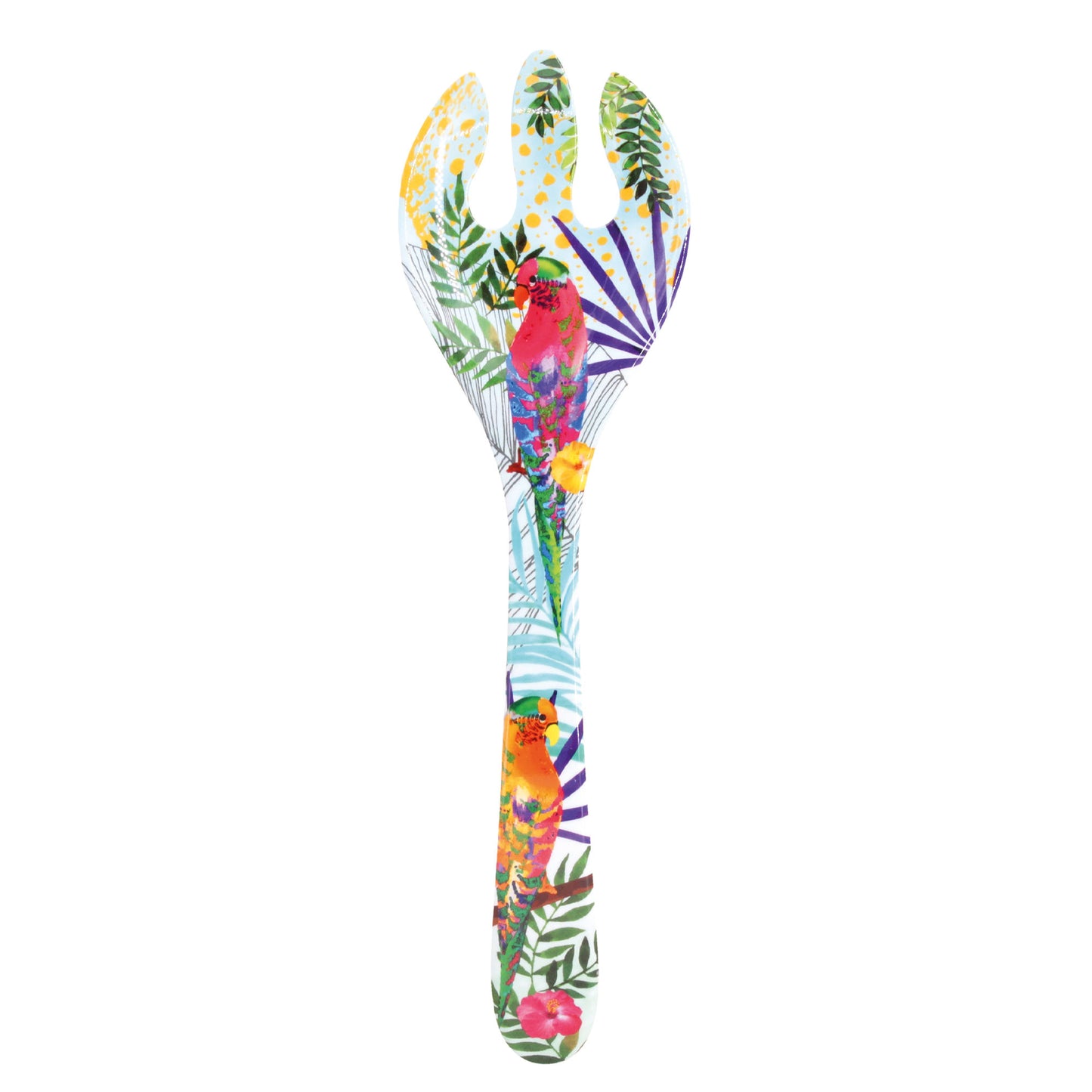 Salad servers in melamine with toucans - 33 cm