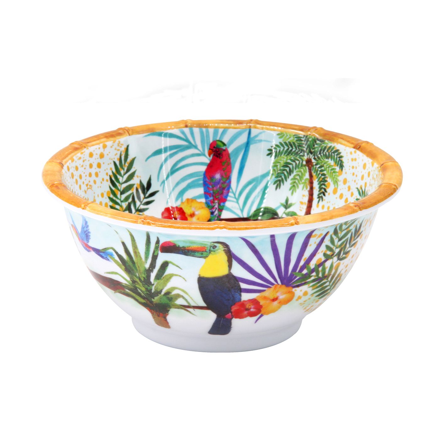 Small bowl in melamine with toucans - Ø 15 cm
