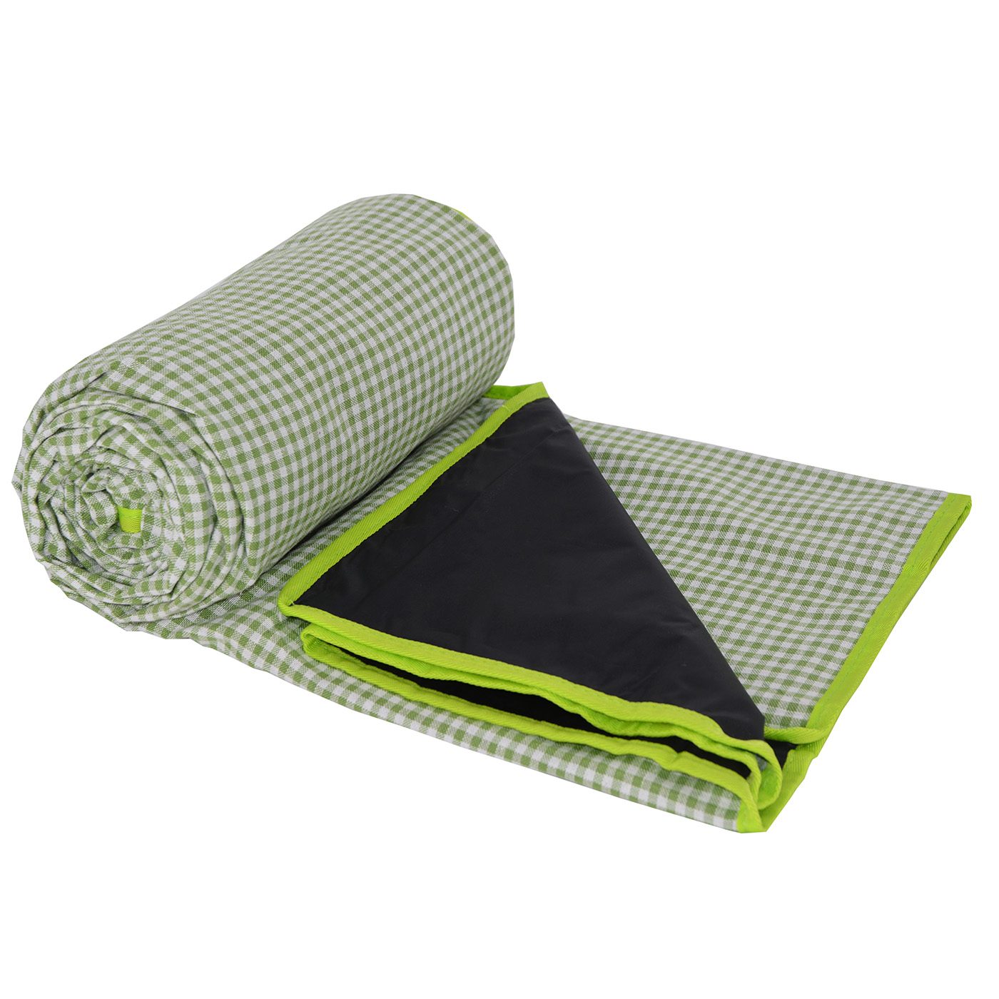 Waterproof picnic blanket green apple gingham