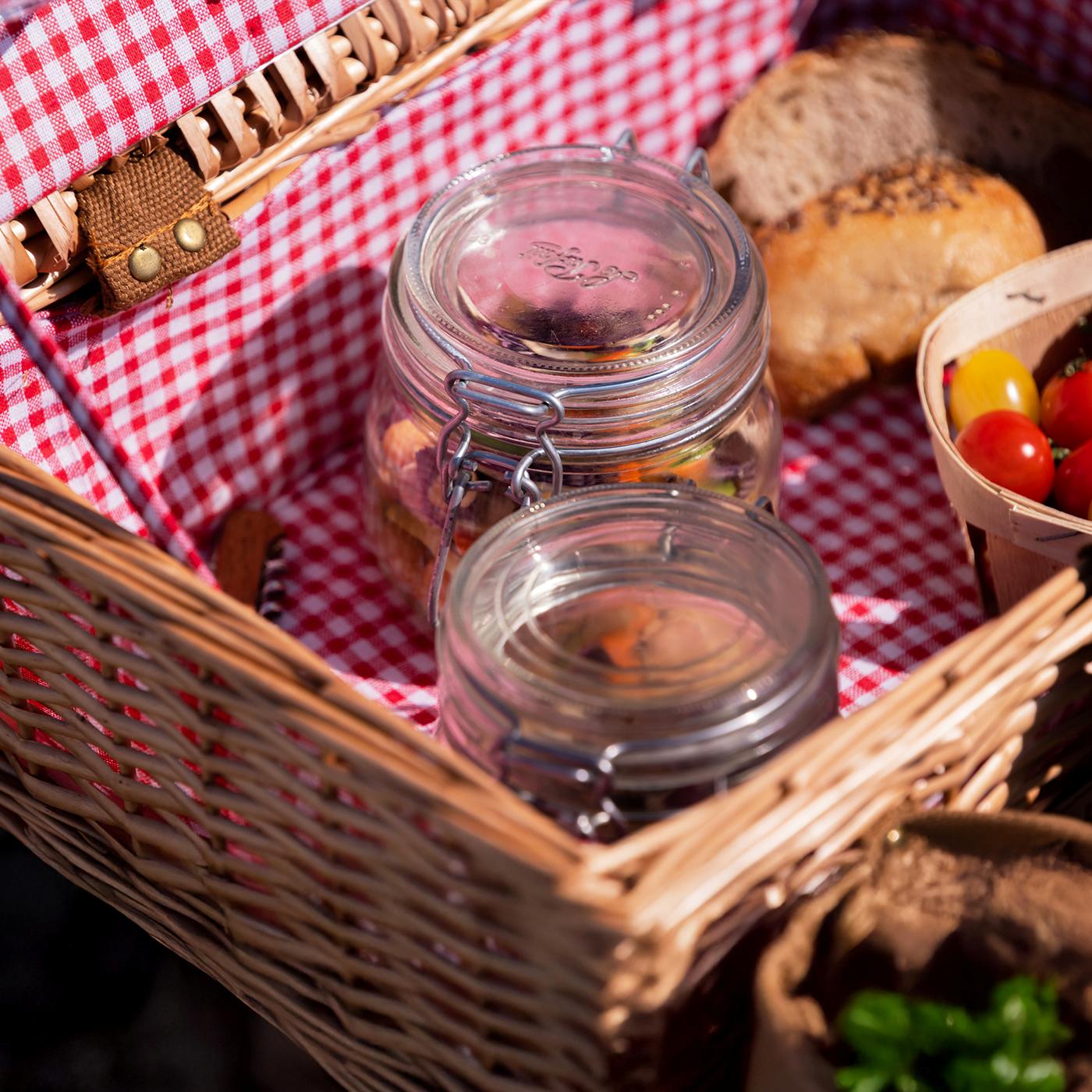 Picnic basket Solo red gingham - 1 person