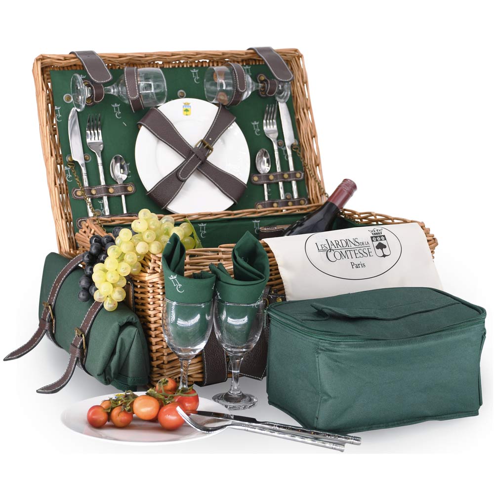 Prestige Picnic Hamper Champs-Elysées green - 2 person