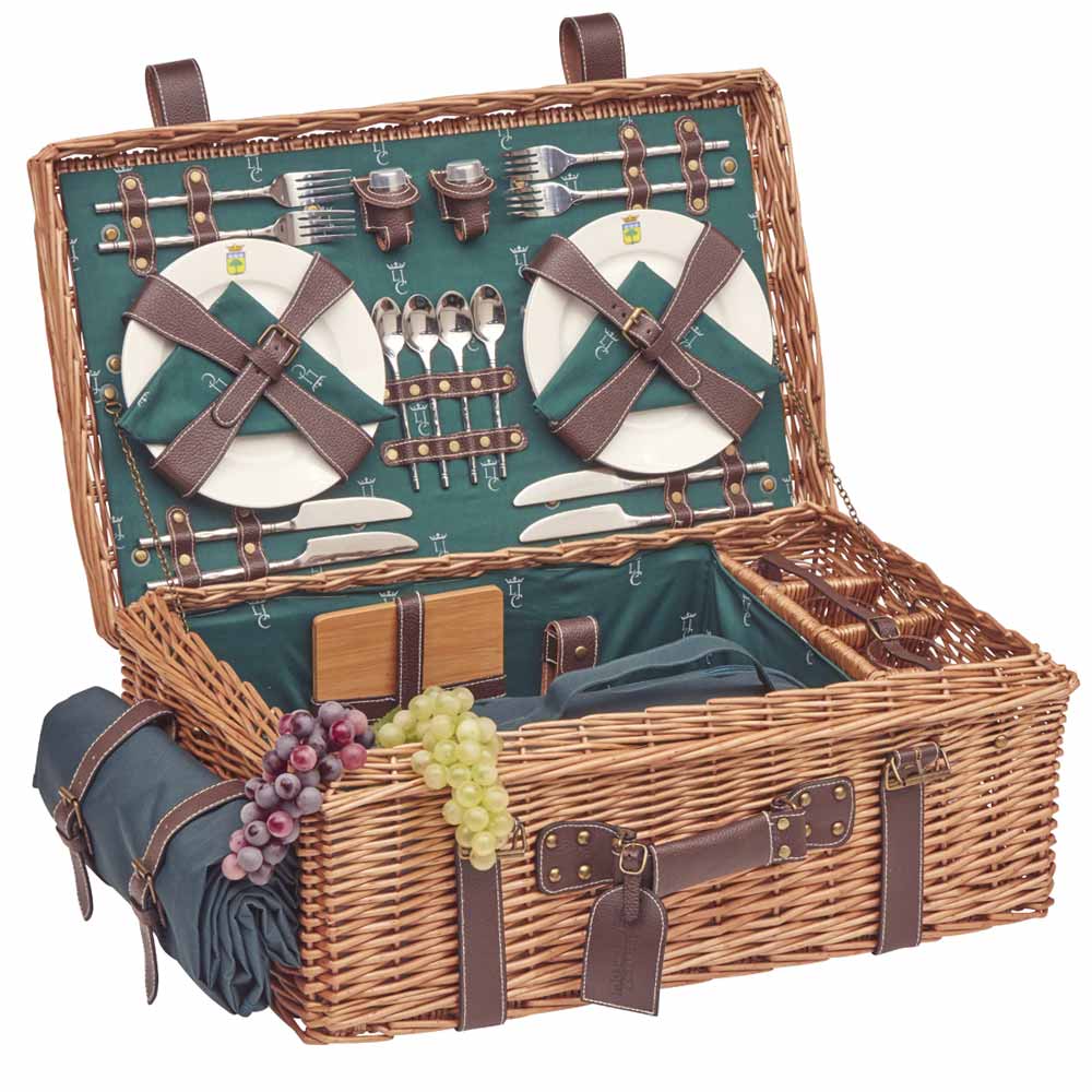 Prestige Picnic Hamper Champs-Elysées green - 4 person