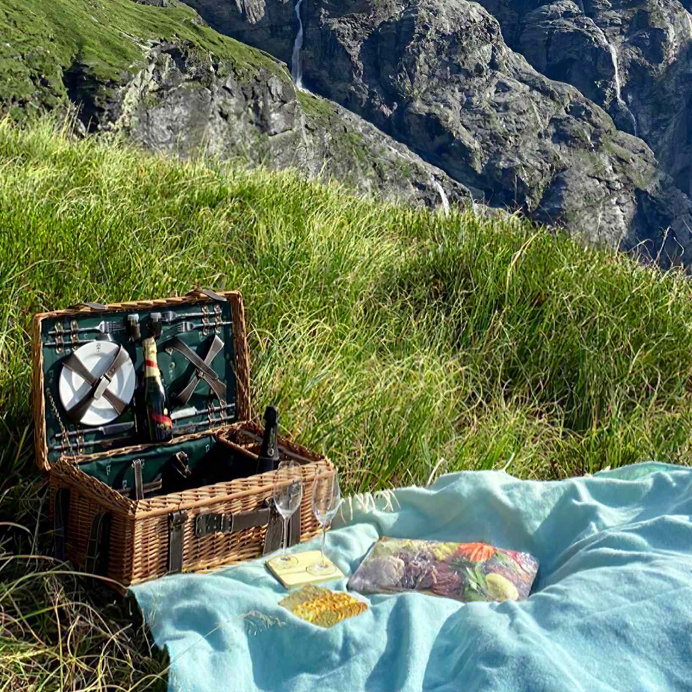 Prestige Picnic Hamper Champs-Elysées green - 4 person