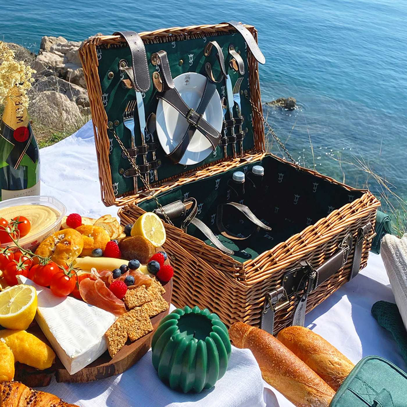 Prestige Picnic Hamper Champs-Elysées green - 2 person