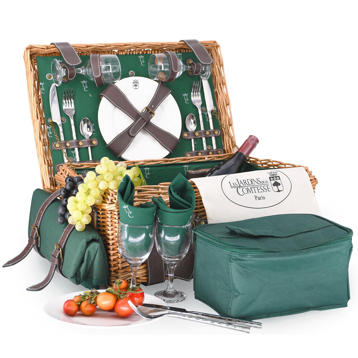 Prestige Picnic Hamper Champs-Elysées green - 2 person