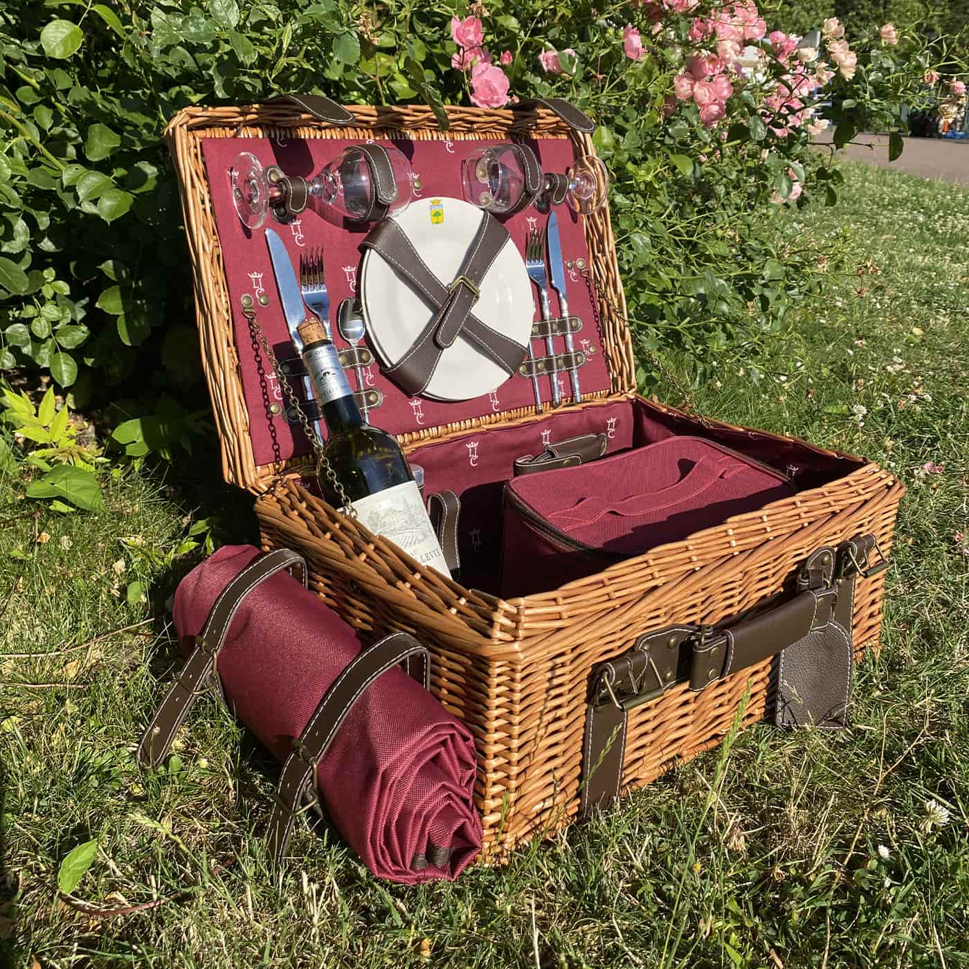 Prestige Picnic Hamper Champs-Elysées burgundy - 2 person