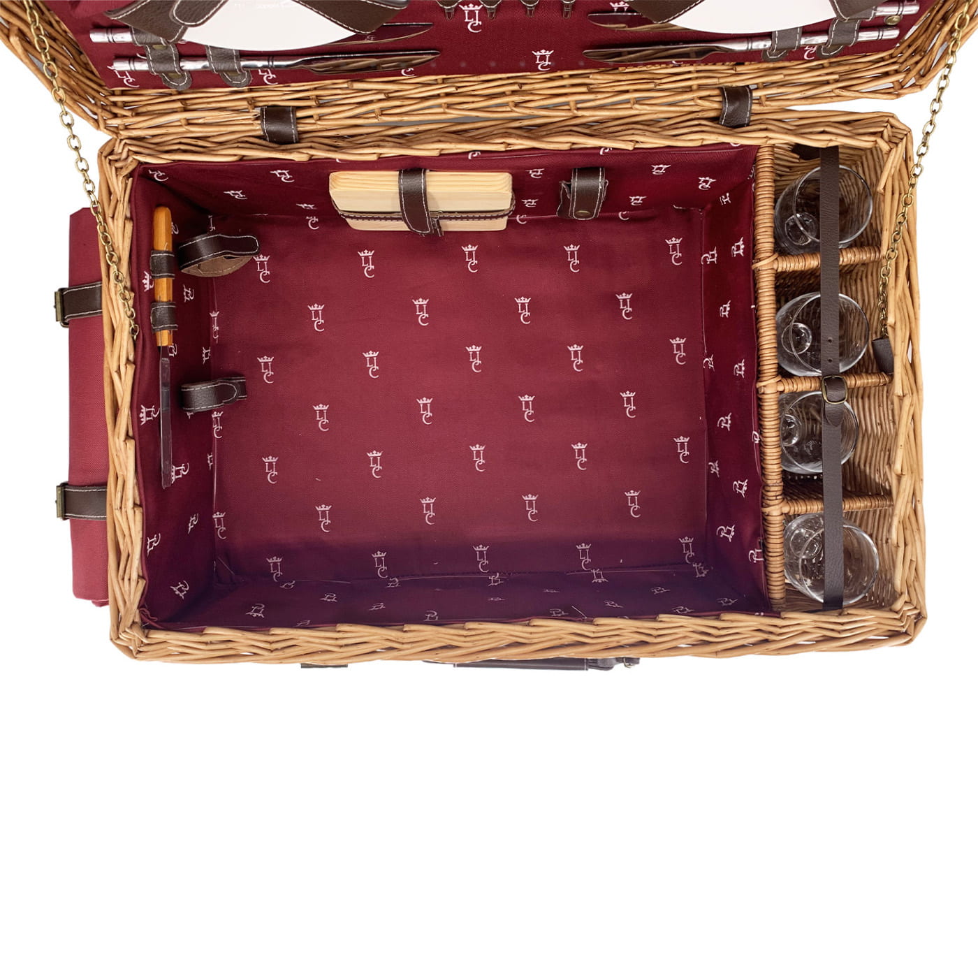 Prestige Picnic Hamper Champs-Elysées burgundy - 4 person
