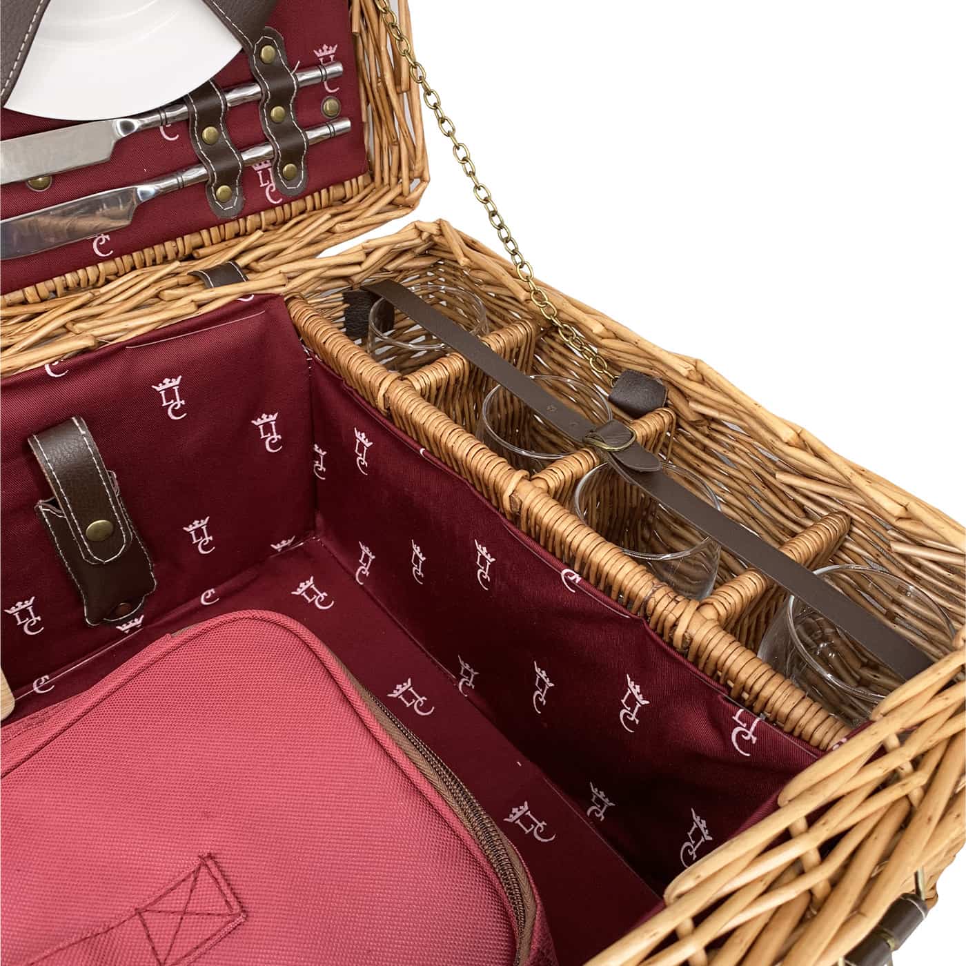 Prestige Picnic Hamper Champs-Elysées burgundy - 4 person