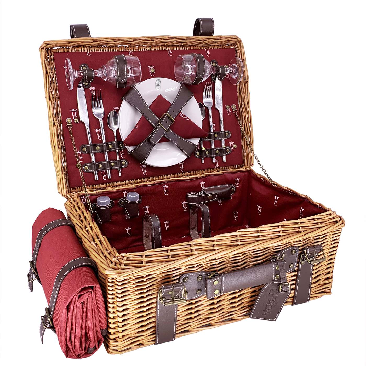 Prestige Picnic Hamper Champs-Elysées burgundy - 2 person