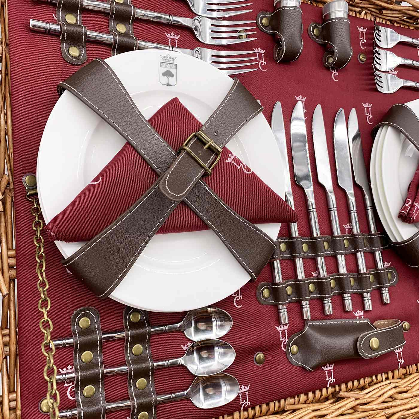 Prestige Picnic Hamper Champs-Elysées burgundy - 6 person