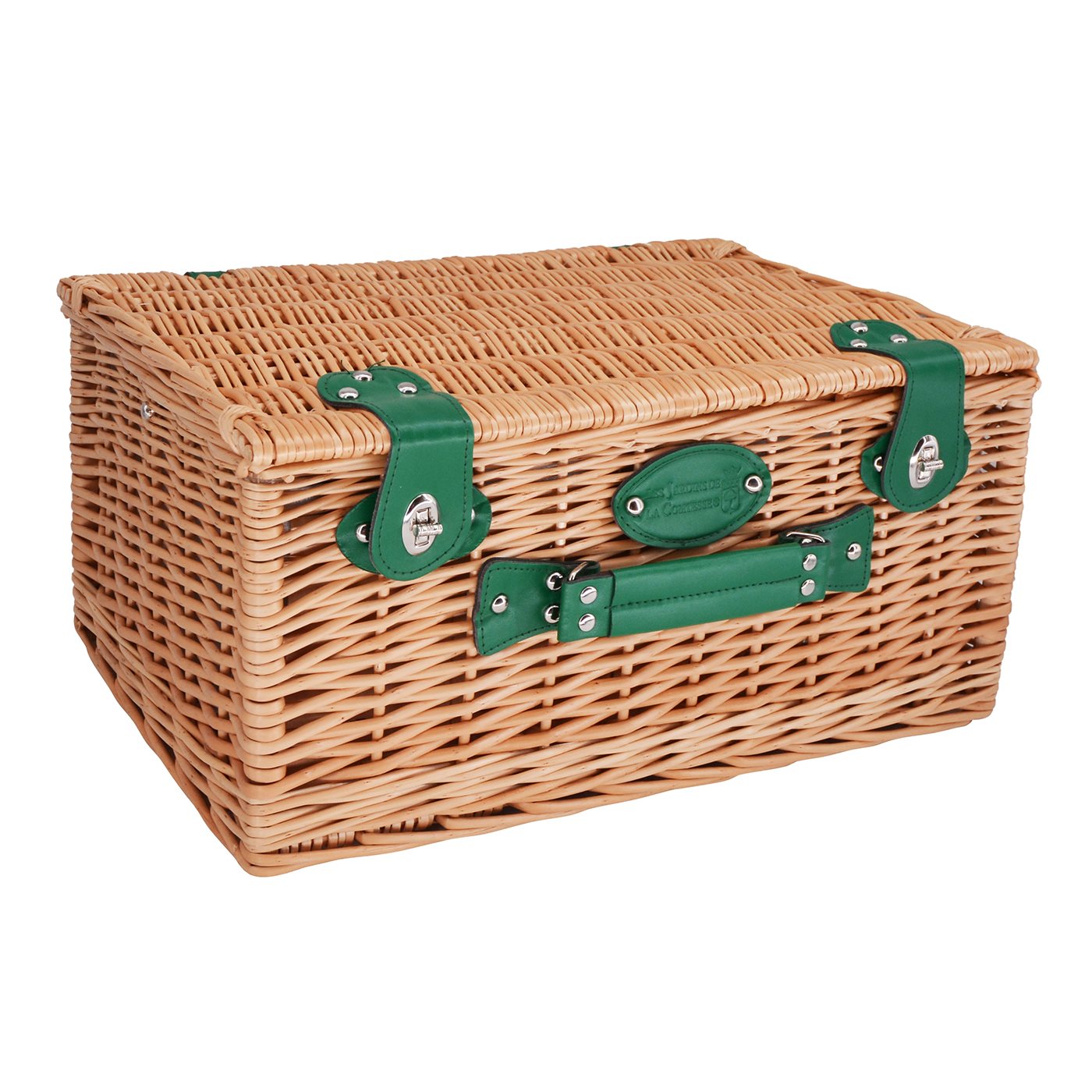 Wicker Picnic Basket Marly Green - 4 persons