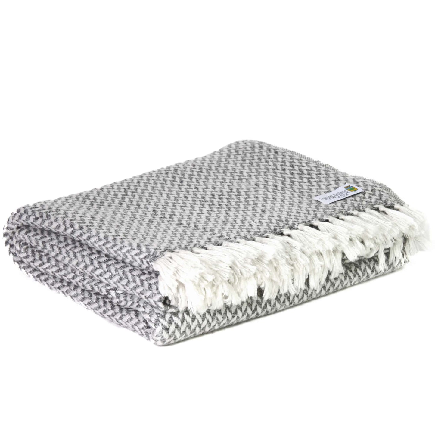 Comfortable throw in cashmere and wool: Mouse Grey - 130 x 230 cm