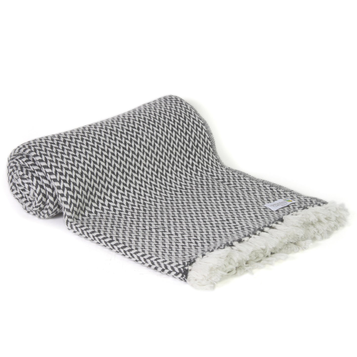 Comfortable throw in cashmere and wool: Anthracite Grey - 130 x 230 cm