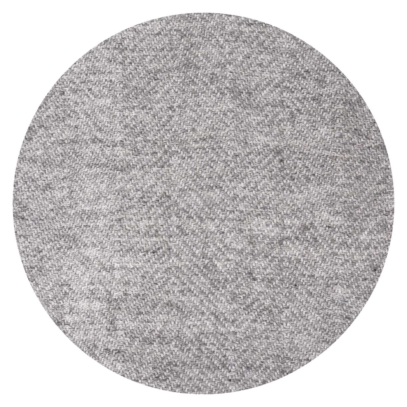 Grey and ivory wool plaid - large herringbone - 130 x 200 cm