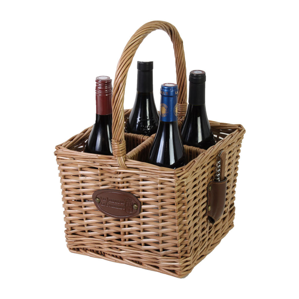 Empty Wicker bottle basket - 4 racks