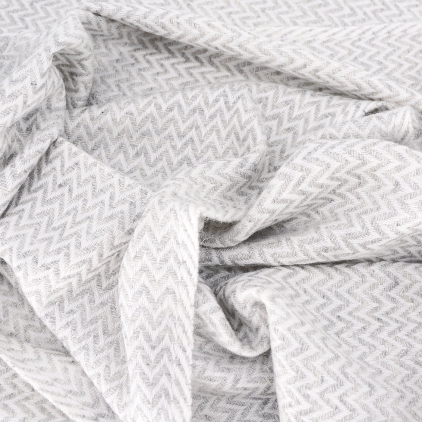 Women's stole/pashmina in Silver grey Herringbone pattern