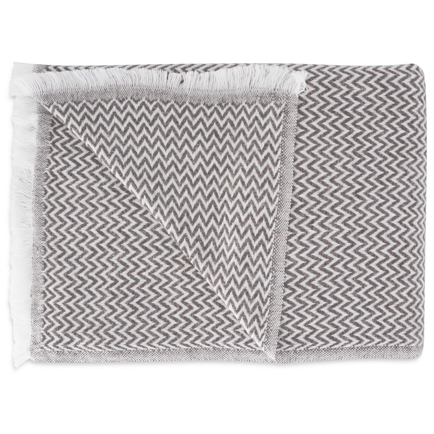 Women's stole/pashmina in Chestnut Herringbone pattern