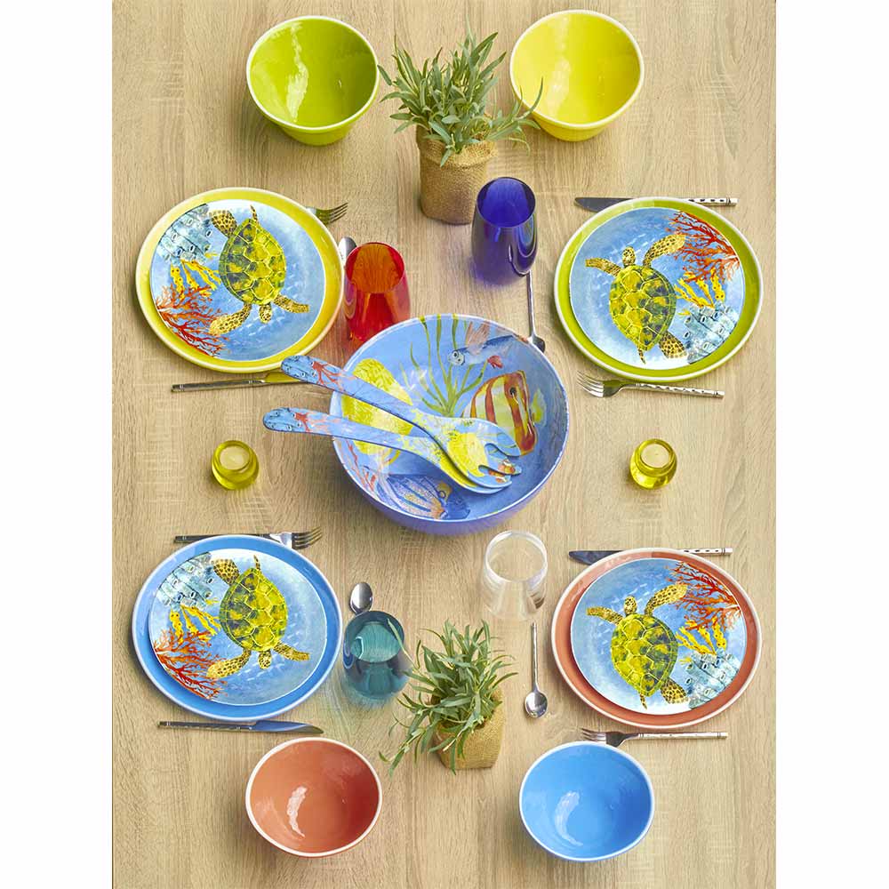 Bowl in melamine - Blue. 2 pieces