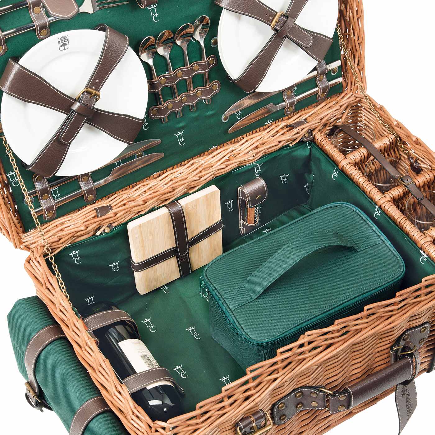Prestige Picnic Hamper Champs-Elysées green - 4 person